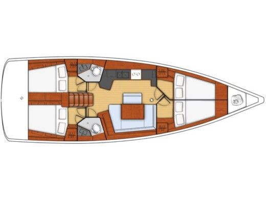 Sailboat BENETEAU OCEANIS 45 Planimetria della barca