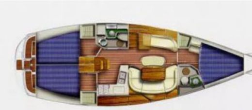 Sailboat JEANNEAU SUN ODYSSEY 40 boat plan