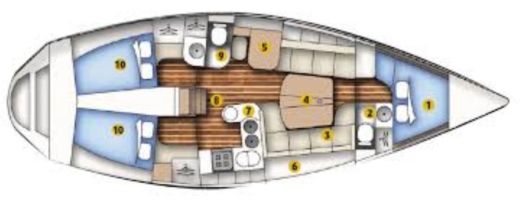 Sailboat Kirie - Feeling 416Q Plan du bateau