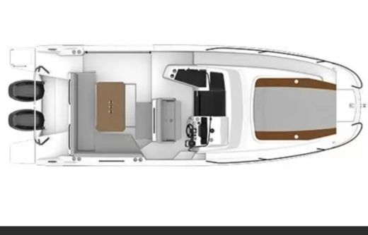 Motorboat Beneteau Flyer 9 Boot Grundriss