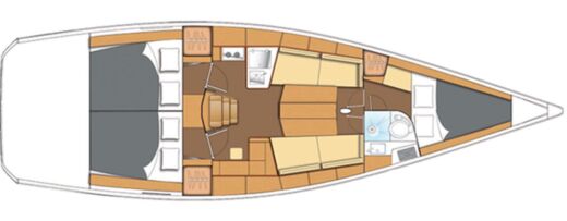 Sailboat Beneteau First 40 Boat layout
