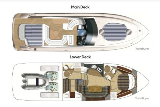 Motorboat Fairline Targa 47 GT Plan du bateau