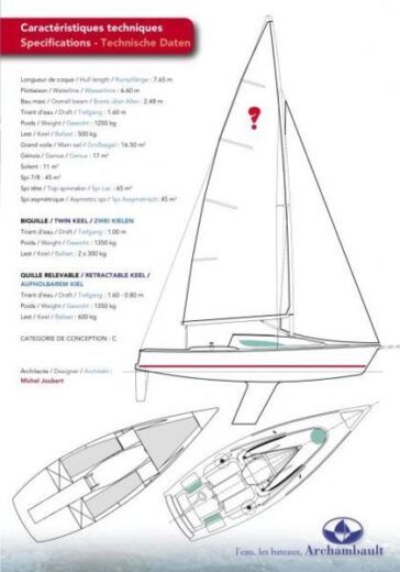 Sailboat Archambault Surprise boat plan