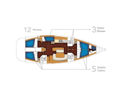 Sailboat Beneteau Beneteau Cyclades 50.50 boat plan