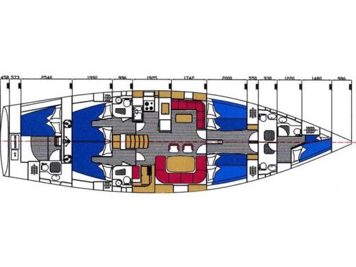 Sailboat Ocean Yachts Ocean Star 60.1 Boat layout