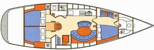 Sailboat BENETEAU FIRST 47.7 Boat layout