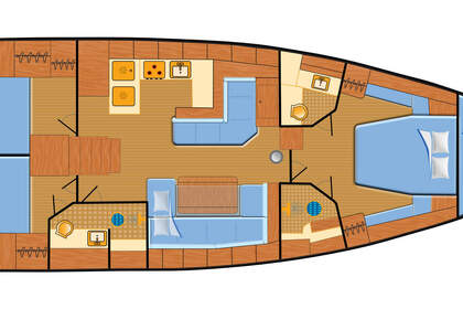 Verhuur Zeilboot Bénéteau Oceanis 51.1 - 3 + 1 cab. Marina Frapa