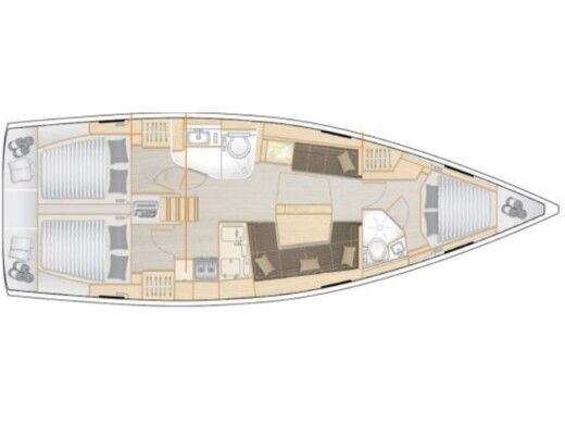 Sailboat Hanse Hanse 418 Plan du bateau