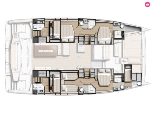 Catamaran Bali - Catana Bali 5.4 Plan du bateau