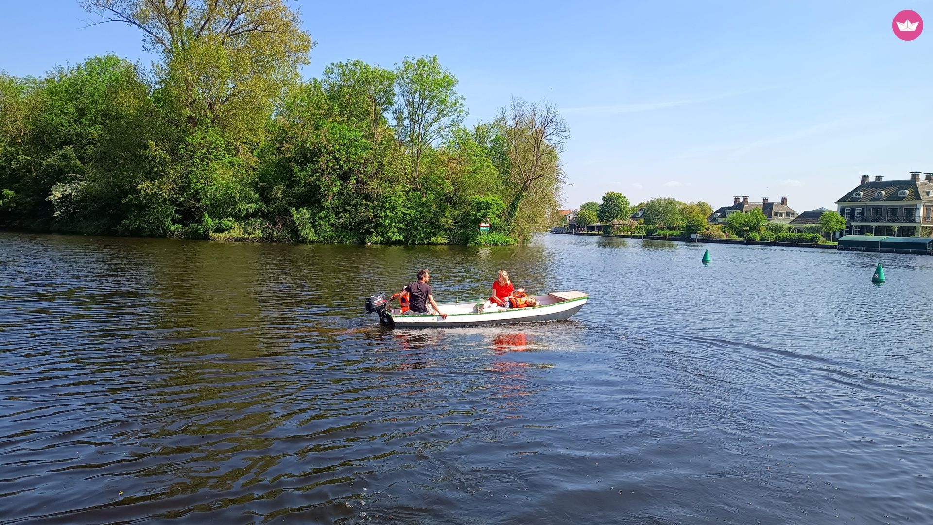 Bateau à moteur stalen vlet vecht - buitenboordmotor 6cv 7