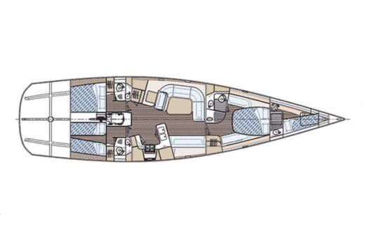 Sailboat Dehler 60 Planimetria della barca