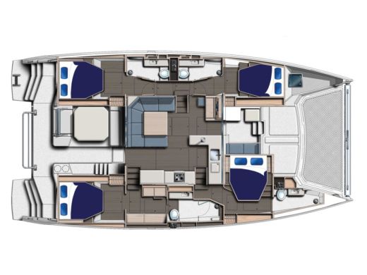Catamaran  Moorings 5000-5/4 boat plan