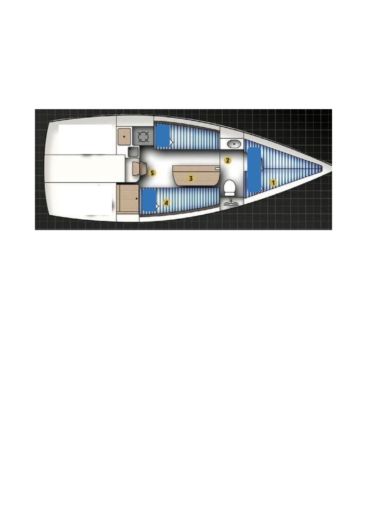 Sailboat BENETEAU first 260 Plano del barco