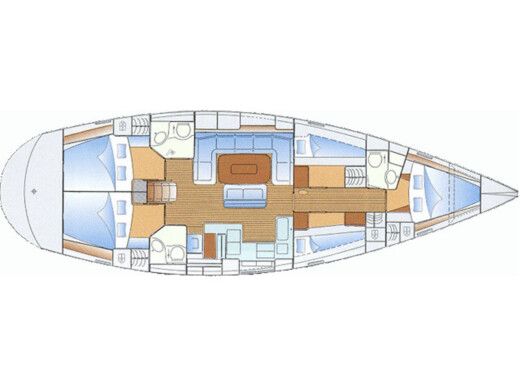 Sailboat BAVARIA 50 Boat layout