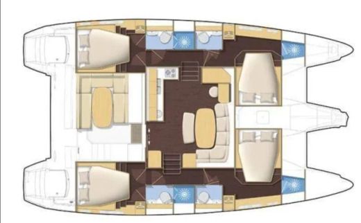 Catamaran Lagoon Lagoon 421 Planimetria della barca