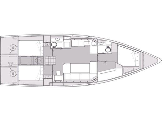 Sailboat Elan Impression 45 - NEW MODEL 2023. Σχέδιο κάτοψης σκάφους
