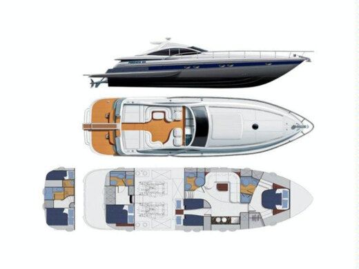 Motor Yacht Pershing 54 Boat layout