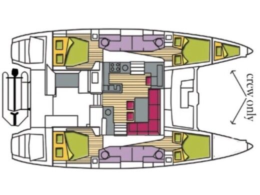 Catamaran Lagoon 450F Boat design plan