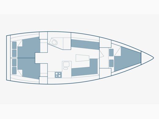 Sailboat  Bavaria 37 boat plan