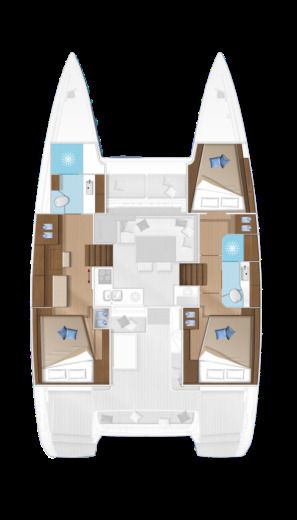 Catamaran  LAGOON 40 - 3 Cabines boat plan
