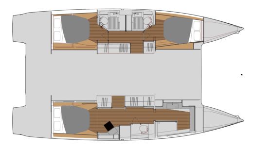 Catamaran Fountaine Pajot Astréa 42 boat plan