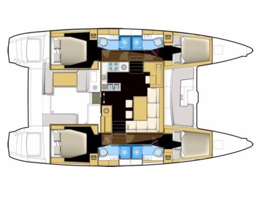 Catamaran Lagoon Lagoon 450 F Boot Grundriss