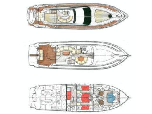 Motorboat Raffaelli maestrale 52 Planimetria della barca