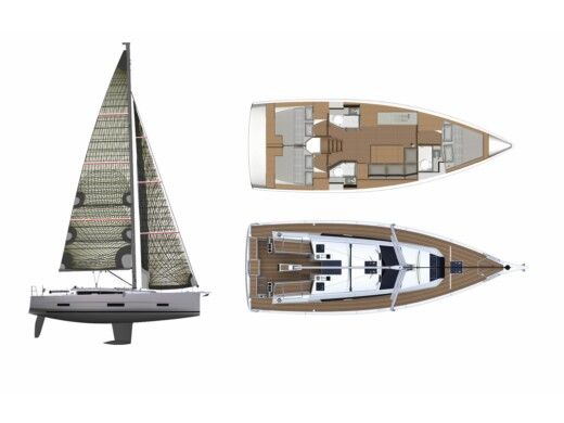 Sailboat DUFOUR 390 Grand Large Boat layout