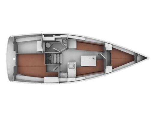 Sailboat BAVARIA 32 Boat layout