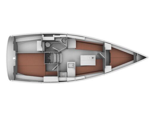 Sailboat BAVARIA 32 Boot Grundriss