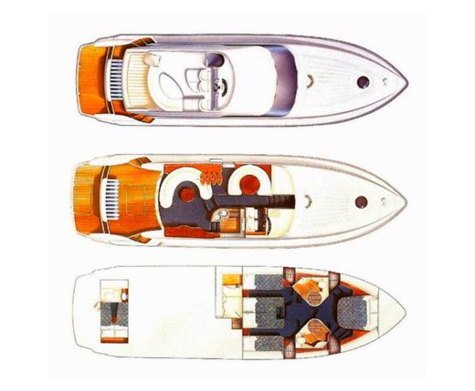 Motor Yacht Fairline 2001 Boat layout