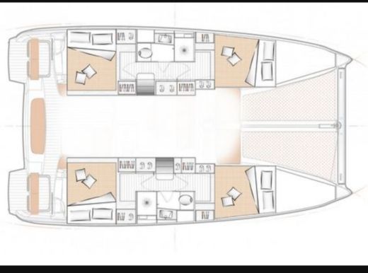 Catamaran Excess Excess 11 Boot Grundriss
