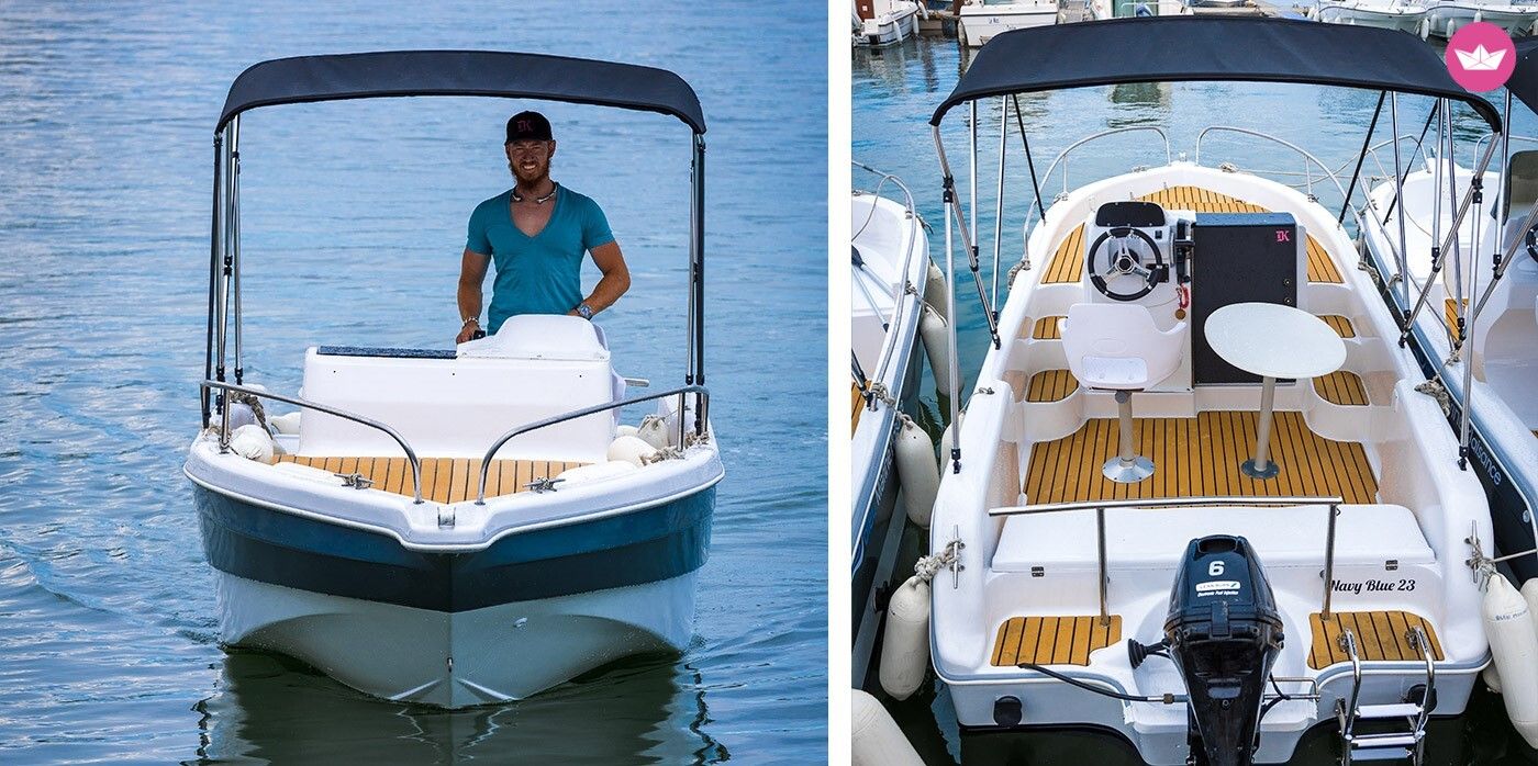 Bateau sans permis  Jeanneau Navy Blue 5 places Premium 6cv 3