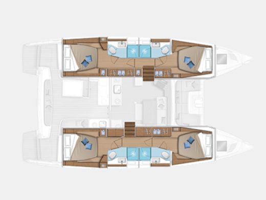 Catamaran Lagoon Lagoon 46 Boat layout