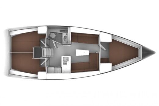 Sailboat BAVARIA 37 Plano del barco