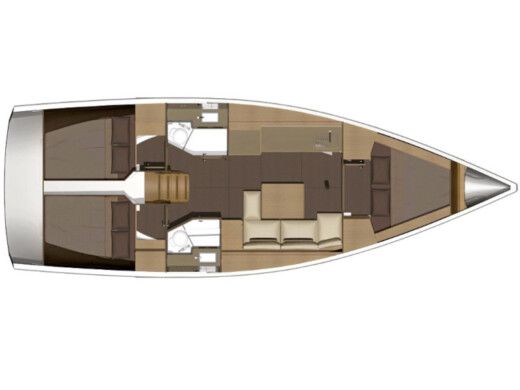 Sailboat Dufour Dufour 382 Boat layout