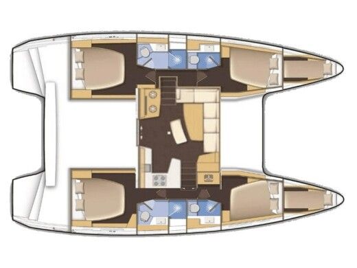 Catamaran LAGOON 42 boat plan