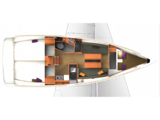 Sailboat  Sun Odyssey 349 Plan du bateau