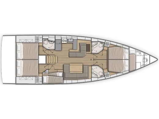 Sailboat BENETEAU OCEANIS 51.1 Σχέδιο κάτοψης σκάφους