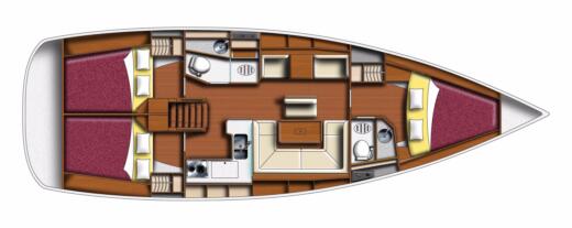 Sailboat Jeanneau Sun Odyssey 409 Boat layout