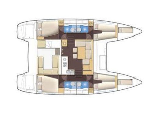 Catamaran LAGOON 400 S2 Boat layout