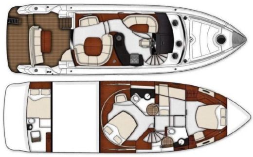 Motorboat Galeon 530 Fly Boat design plan