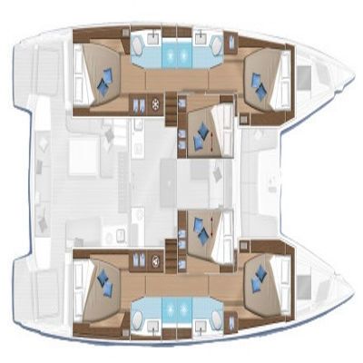 Catamaran  Lagoon 50 boat plan