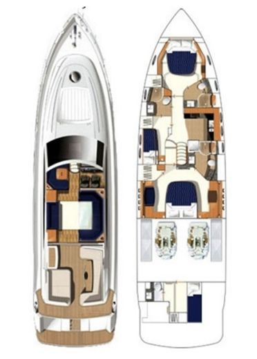 Motor Yacht Princess V65 boat plan