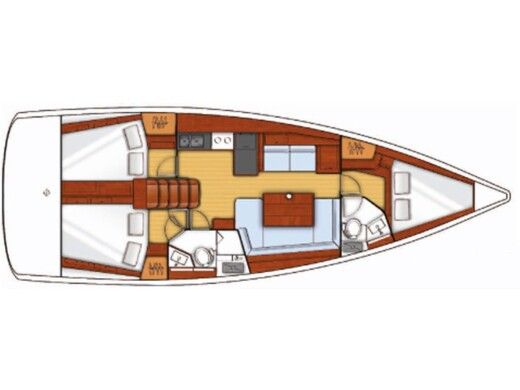 Sailboat BENETEAU OCEANIS 41 Plano del barco