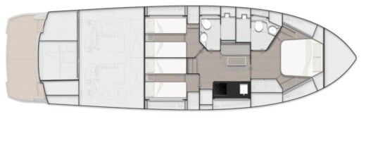 Motorboat Rizzardi 48in Boat layout