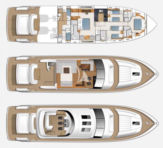 Motor Yacht Princess V85 Boat layout