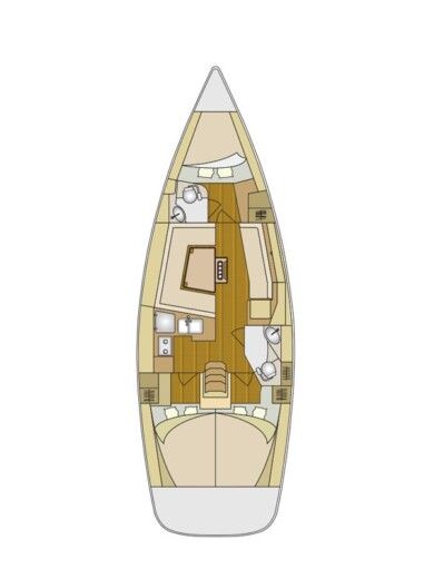 Sailboat Elan Elan Impression 384 Boat layout