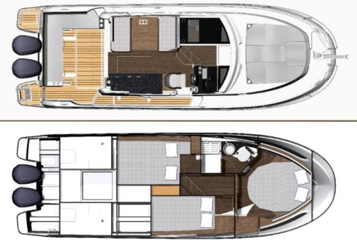 Motorboat Jeanneau Merry Fisher 1095 Boat design plan