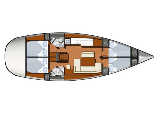 Sailboat JEANNEAU SUN ODYSSEY 44I Boat design plan
